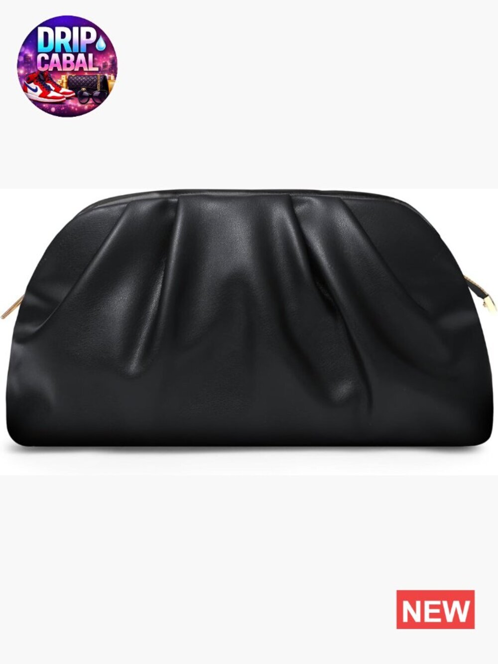 Elegant Pleated PU Clutch Evening Bag for Weddings & Cocktail Parties